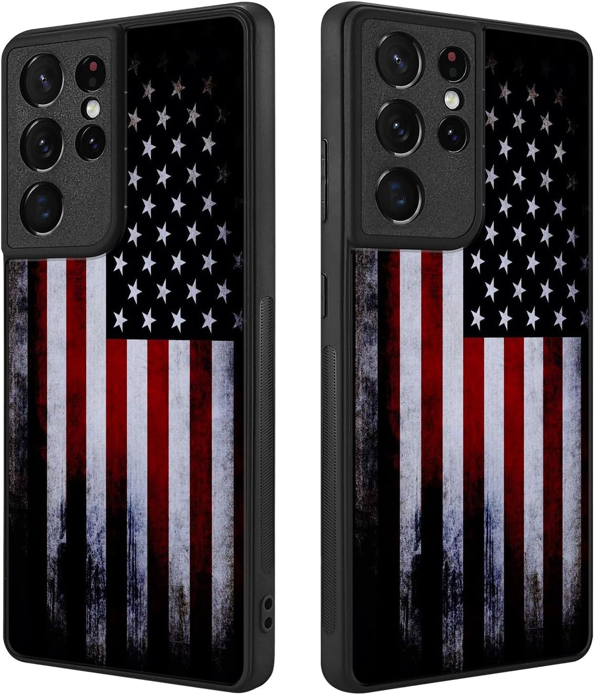 Tnarru Samsung Galaxy S21 Ultra Case - American Flag Pattern, Military-Grade Drop Protection, Anti-Scratch, Shockproof