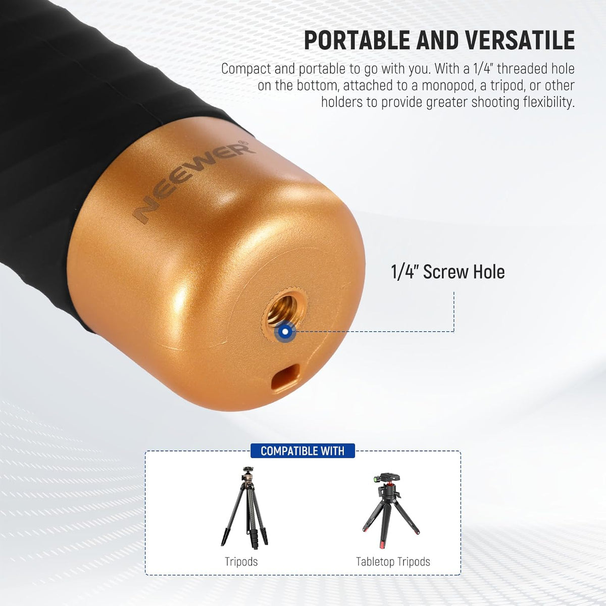 NEEWER Quick Release Floating Hand Grip for Action Camera, Underwater Handle Stick Mount with Detachable Adapter Wrist