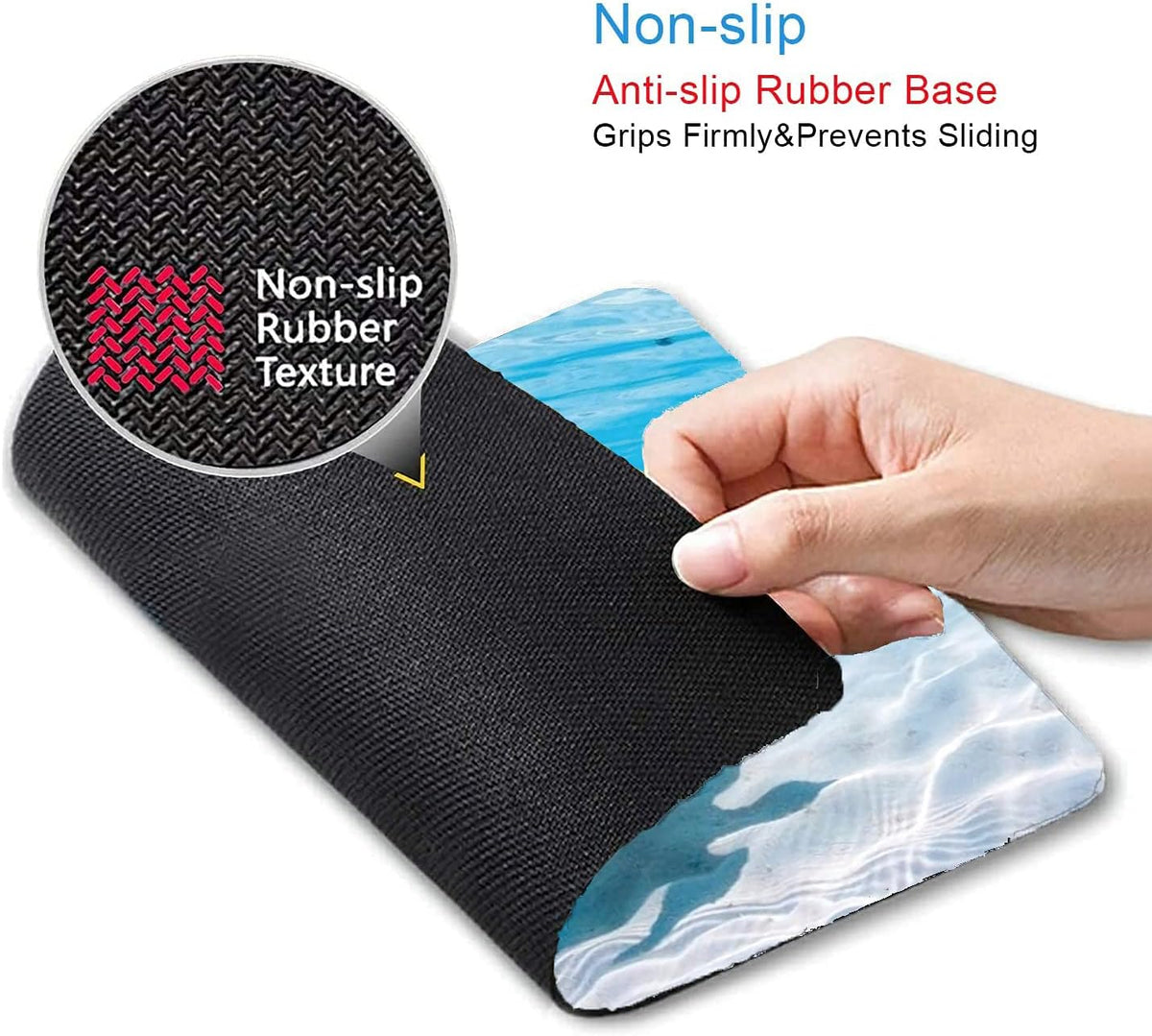 Sea Turtle Mouse Pad Non-Slip Rubber Base Gaming MousePads for Computers Laptop Office,Cute Mouse Pads with Designs for Women,9.5"x7.9"x0.12" Inch(240mm x 200mm x 3mm)