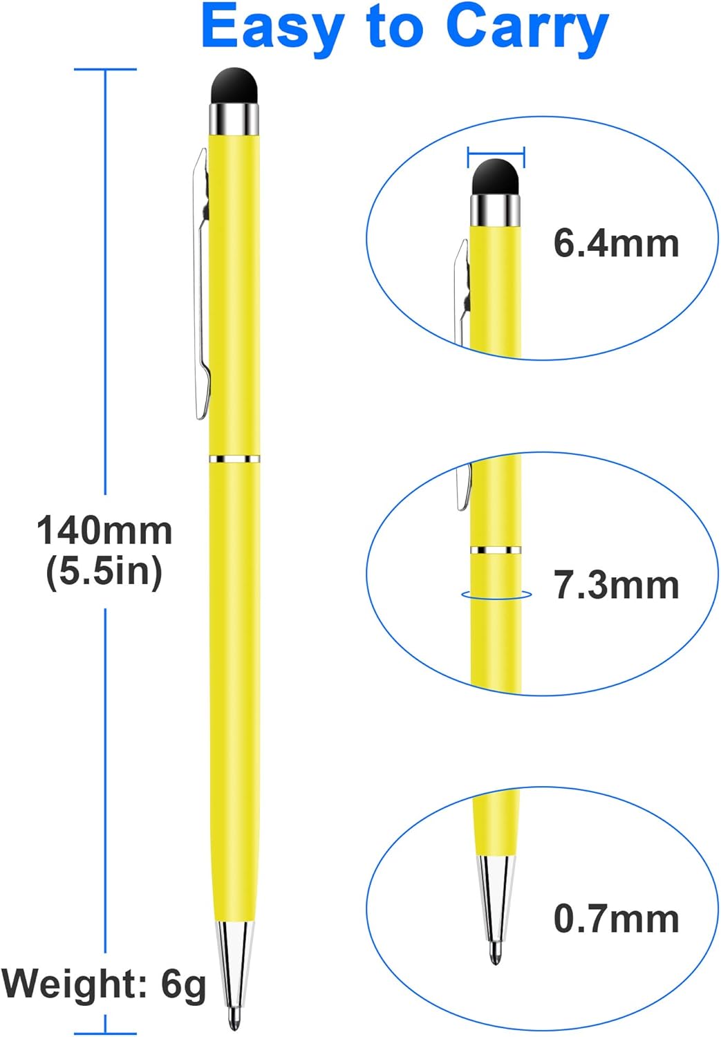 24 Pack Stylus Pens for Touch Screens innhom Stylus Pen for ipad iPhone Tablets Samsung and Black Ink Ballpoint Pens-2 in 1 Stylists Pens