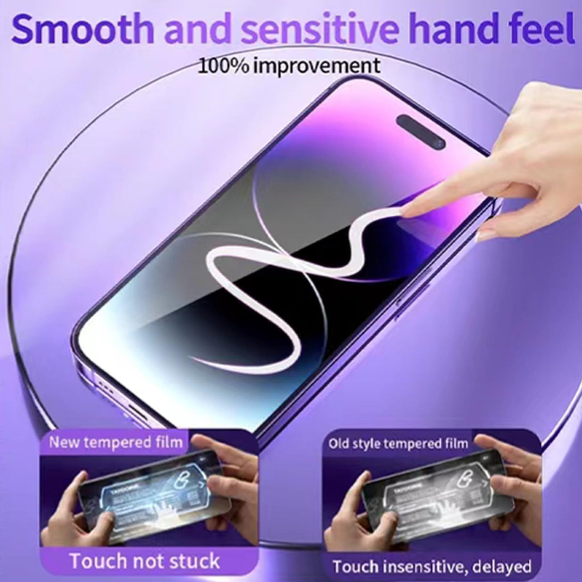 2 Pack Tempered-Glass Screen Protector for iPhone 16 / iPhone 15, [9H Hardness] with Auto-Alignment Kit, HD Clear