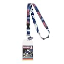 Stranger Things Season 5 WSQK The Eagle 22-inch Lanyard with Clear ID Sleeve and Rubber Charm