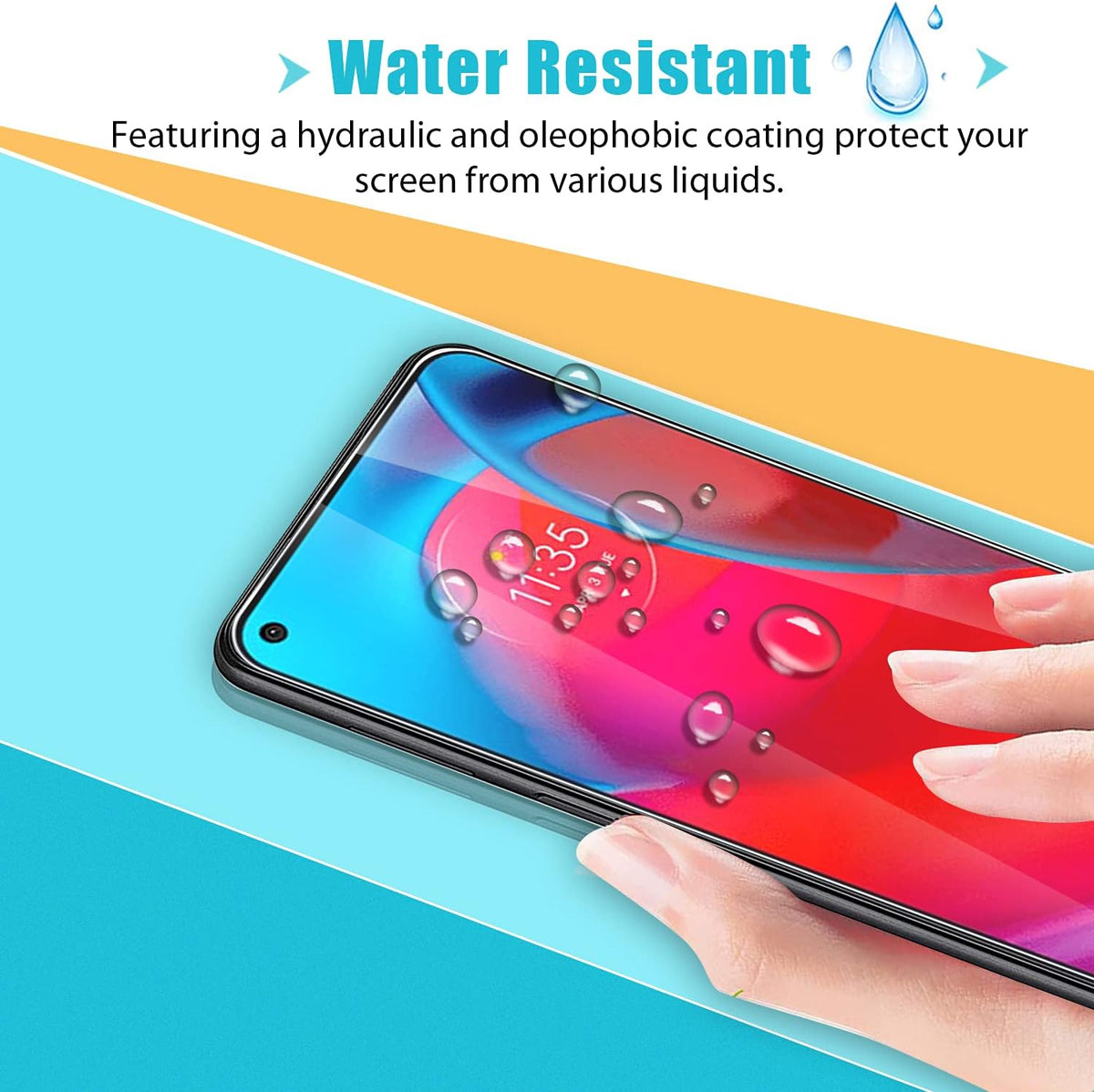 Zeking [2+2 Pack] for Moto G Stylus 5G Privacy Tempered Glass Screen Protector and Camera Lens Protector, Bubble Free