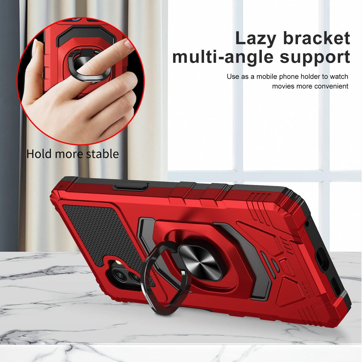 for Samsung Galaxy Xcover 6 Pro Phone Case with Tempered Glass Screen Protector, Military Grade Heavy Duty Shockproof