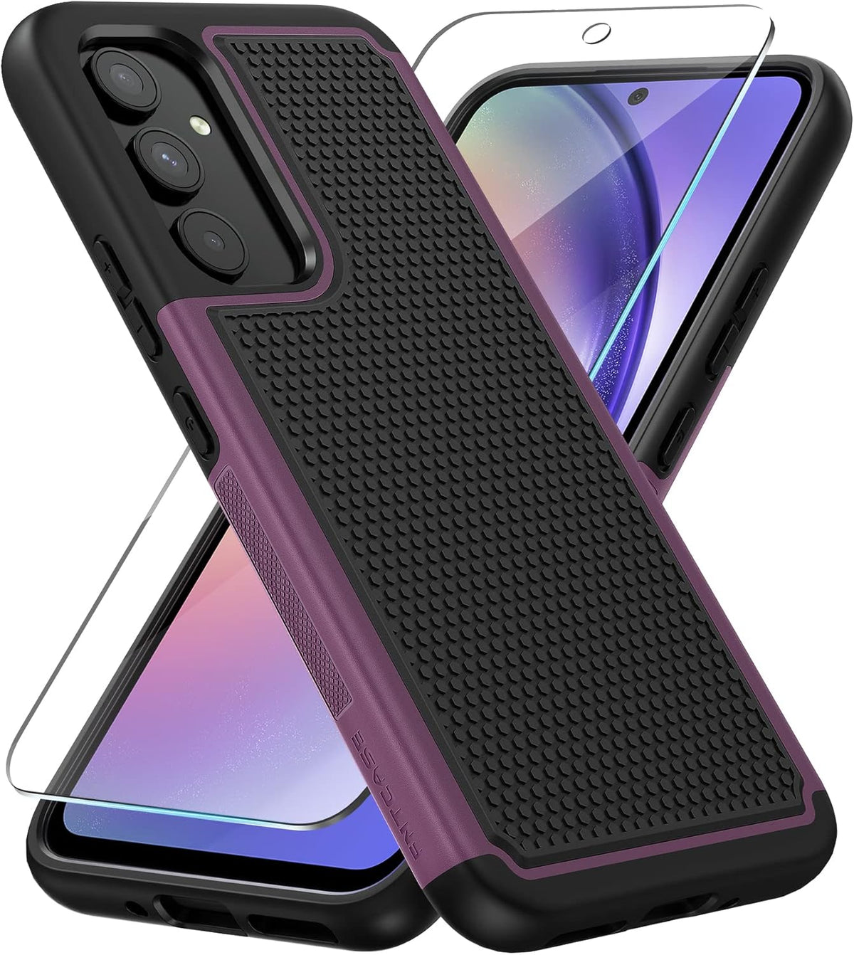 FNTCASE Dual Layer Shockproof Protective Case for Samsung Galaxy A54-5G, Non-Slip Matte Textured, Heavy Duty Rugged TPU