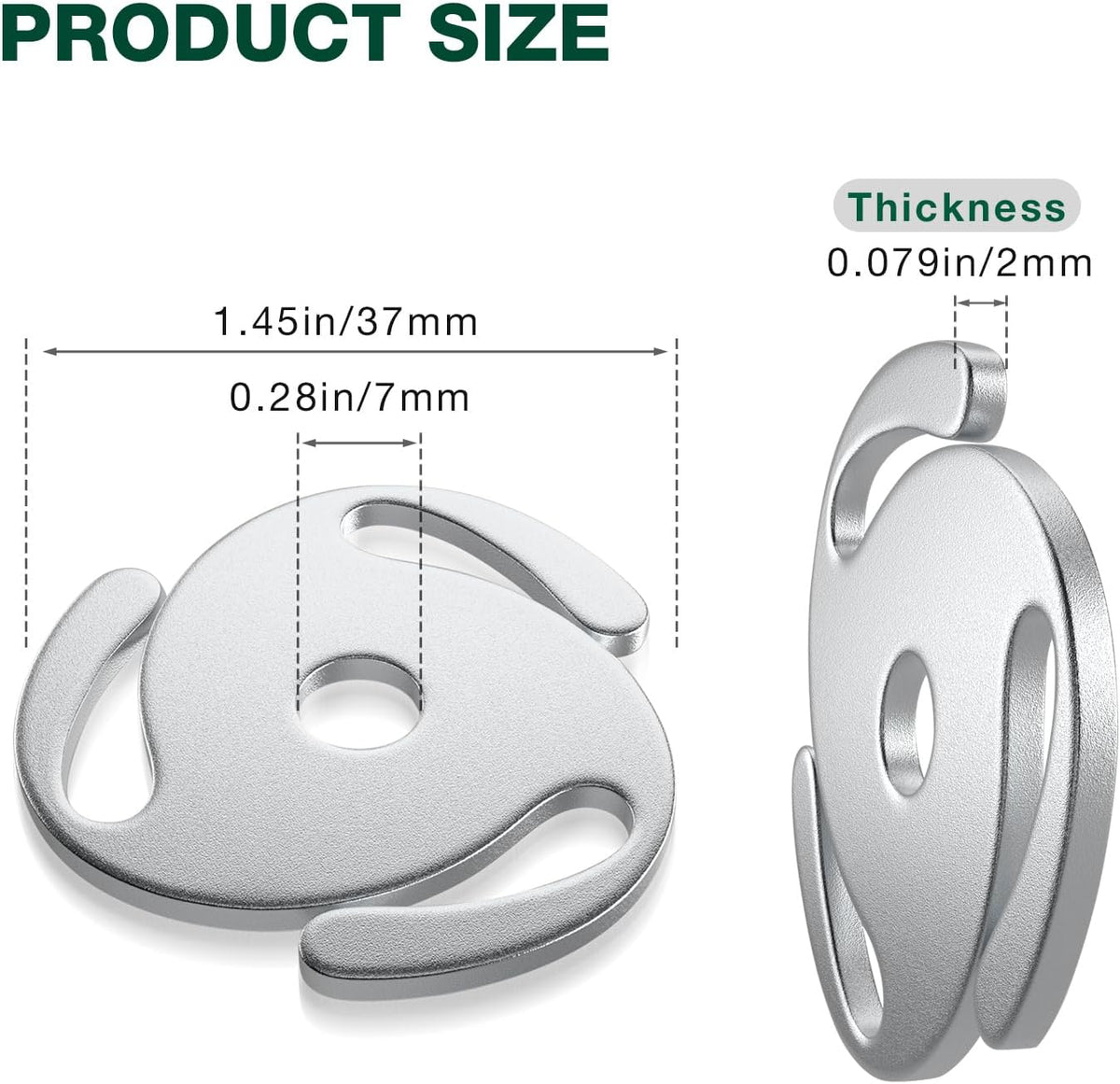 Facmogu 45 RPM Record Adapter, 7 Inch Vinyl Solid Aluminum Adapter for Turntables