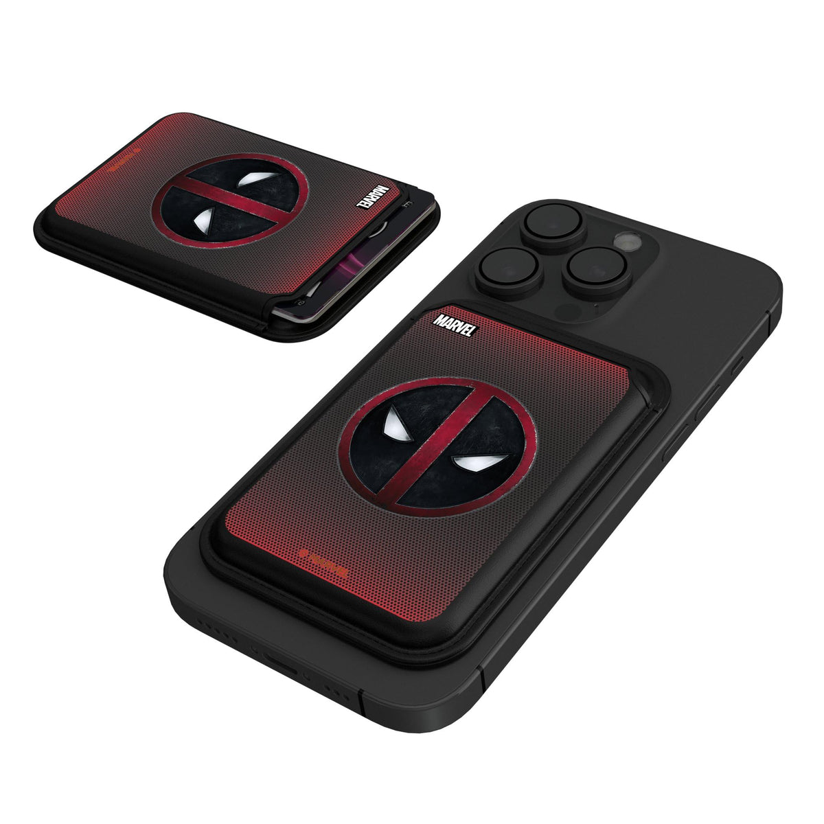 Keyscaper Marvel Deadpool Grid Black Magnetic Credit Card Wallet