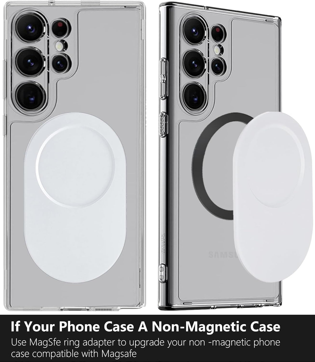 metisinno Magnetic Base Plus Compatible with PopSocket Phone Grips | Magnetic Phone Accessories for MagSafe, Ring