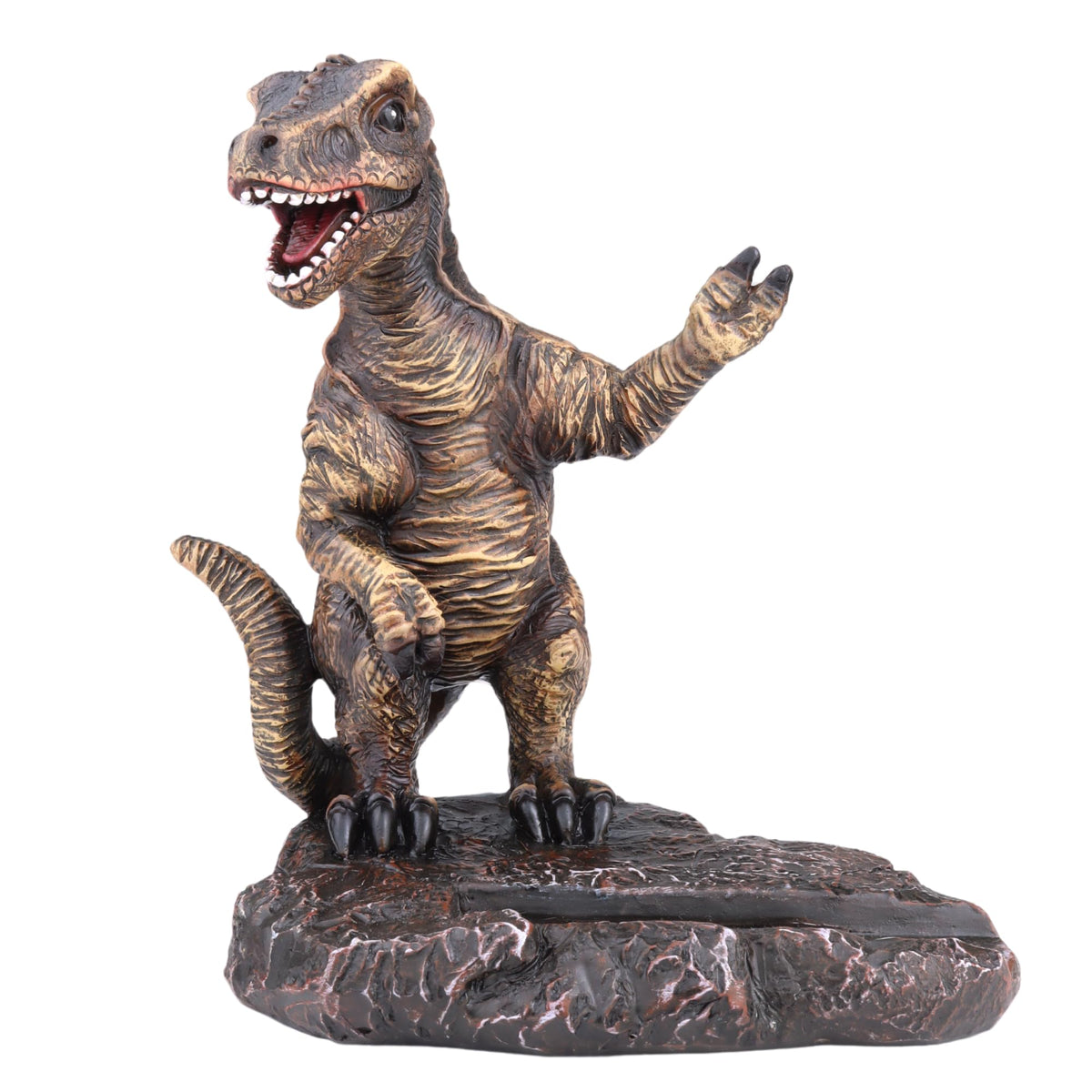 Needzo Resin Dinosaur Cell Phone Stand, Desk Holder Cradle, Office Decoration, 5 x 3.75 x 7 Inches