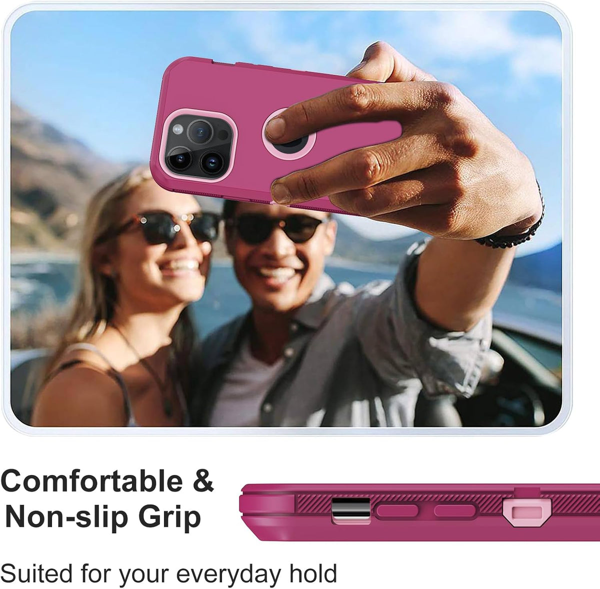 Shop iPhone 15 Pro Max Case - Heavy Duty, Full Body Rugged, Built-in Screen Protector, Shockproof & Dustproof