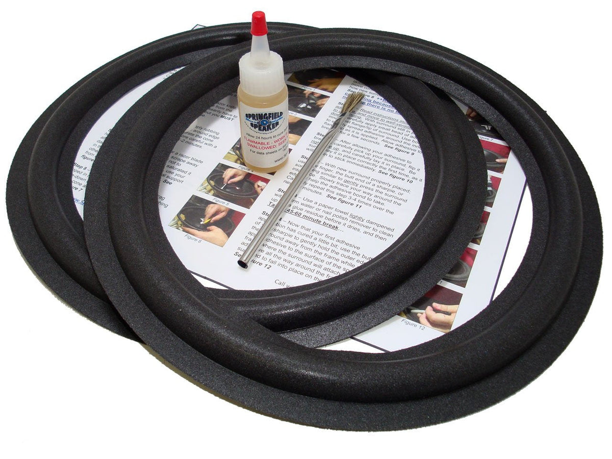 Onkyo 12" Speaker Foam Surround Edge Repair Kit - 2 Speaker Kit - Compatible with Onkyo D-77, D77, AV-S-35, AVS35, AV-S-92, AVS92, Fusion, SC-901