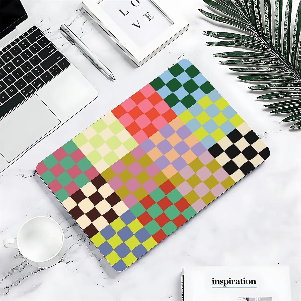 Compatible with MacBook Air 13.3 13.6 Inch Case 2022 2021 2020 2019 Plastic Hard Shell Case Cover,13.6 Air (A2681) M2 2022, Colorful Checker