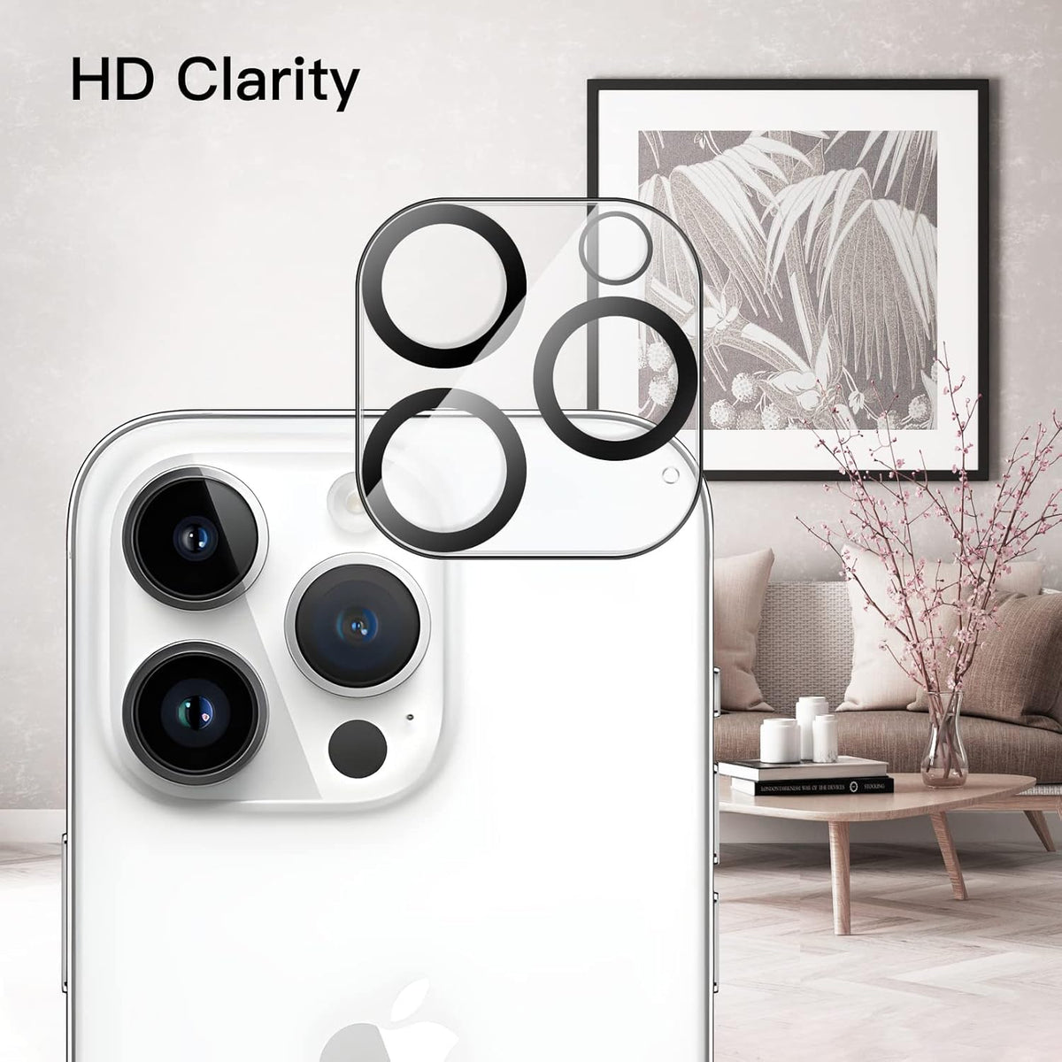 3 Pack iPhone 14 Pro Max Screen Protector [6.7 inch] + Camera Lens Protectors, Dynamic Island Compatible, 9H Hardness HD