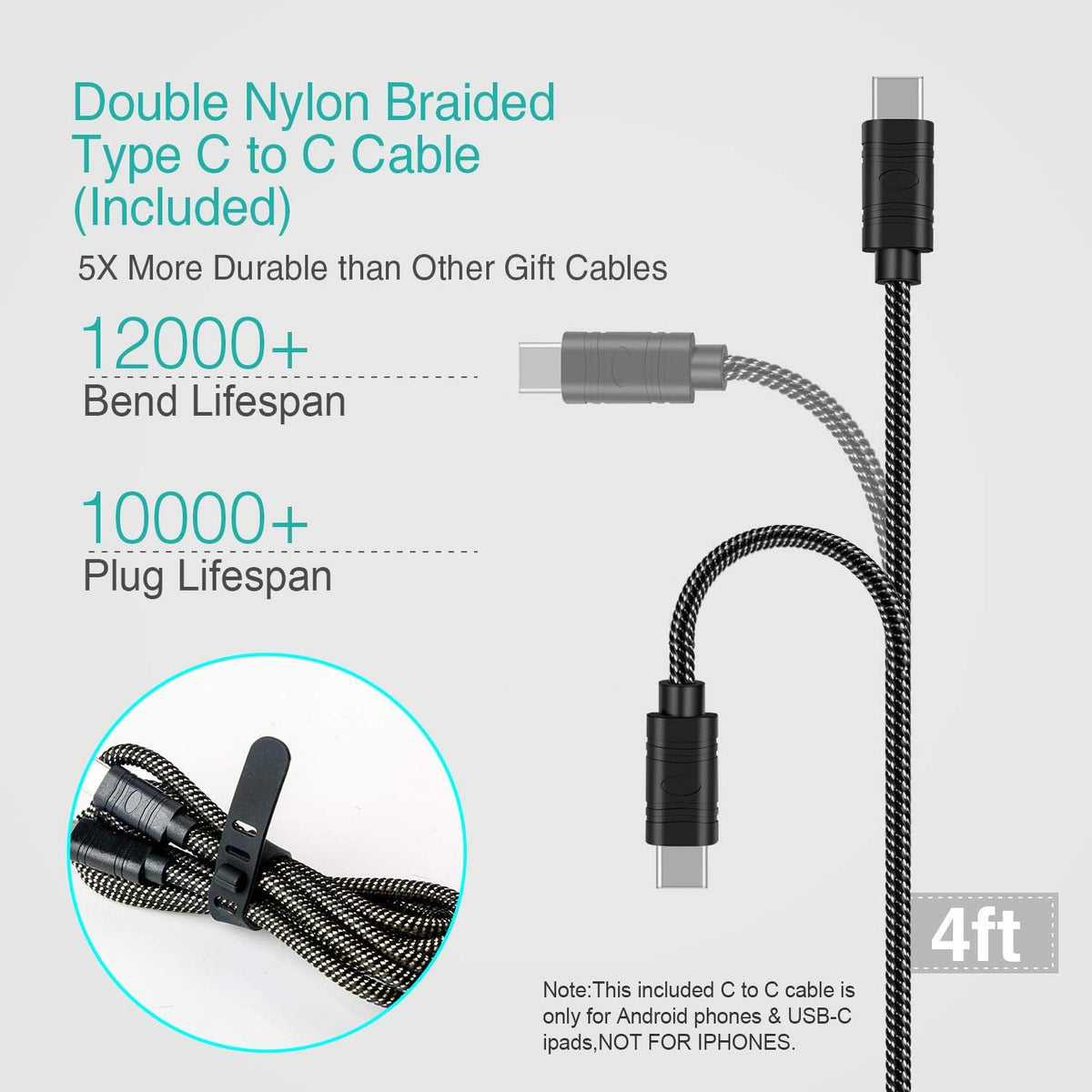 Type C Super Fast Charger Car 45W, [PD/PPS+QC] Dual Fast Charging Car Cigarette Lighter Adapter for Samsung