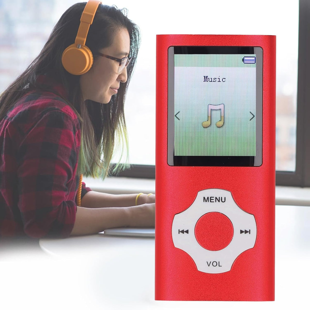Heayzoki MP3 MP4 5.0, 128GB Player with Bluetooth Portable HiFi Lossless Sound Music Player with Speaker, Video Music