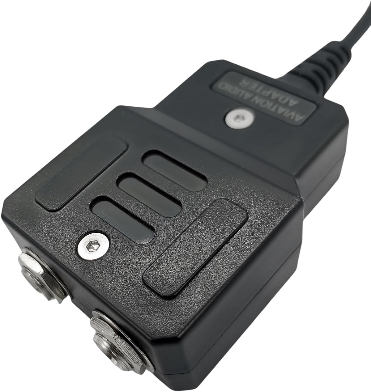 General Aviation Headset Adapter to Helicopter, Stereo Mono Switch for GA Headphone with 7.0mm U174U Plug
