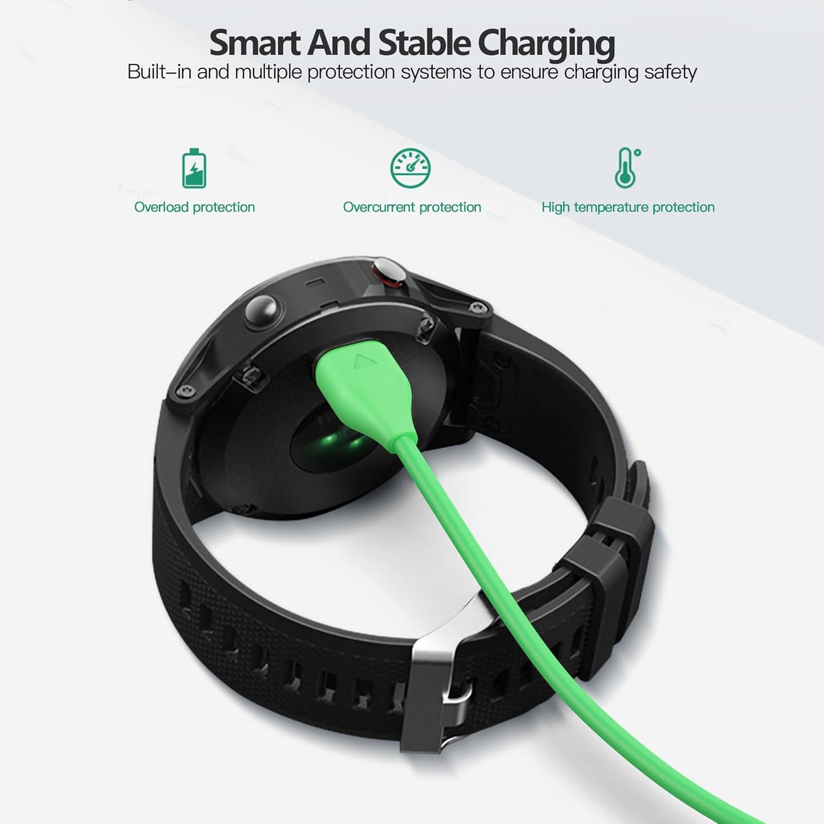 AWINNER Charger Cable for Garmin Watch, USB C - 2 Pack