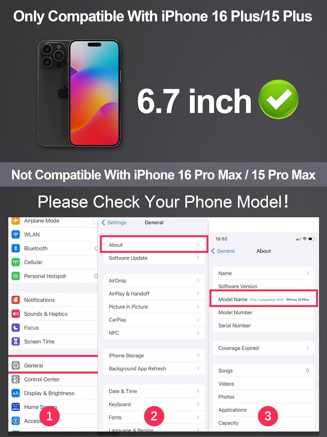 2 Pack for iPhone 16 Plus Matte Screen Protector 6.7 inch, Anti Fingerprint Anti Glare Screen Protector Tempered Glass Easy Installation