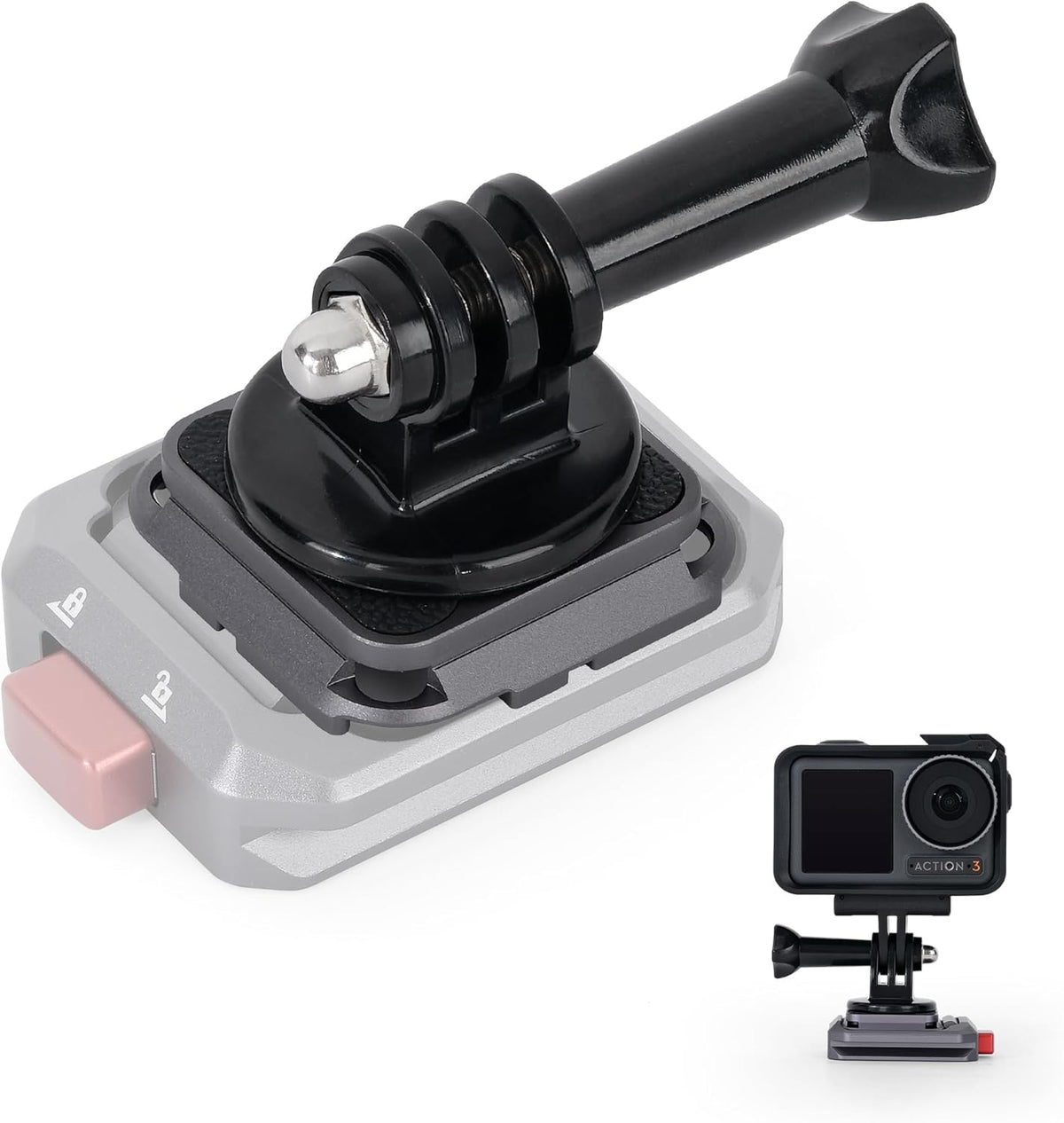 IFOOTAGE Q38-RS Action Camera Adapter Quick Release, Aluminum Tripod Mount Adapter, Quick Release Plate Compatible