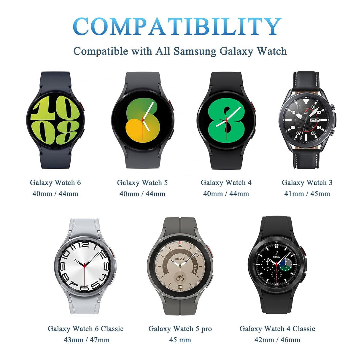 USB C Watch Charger Cable Compatible with Samsung Galaxy Watch 6 Classic/6/5 Pro/5/4 Classic/4/3/Active 2/1, Wireless