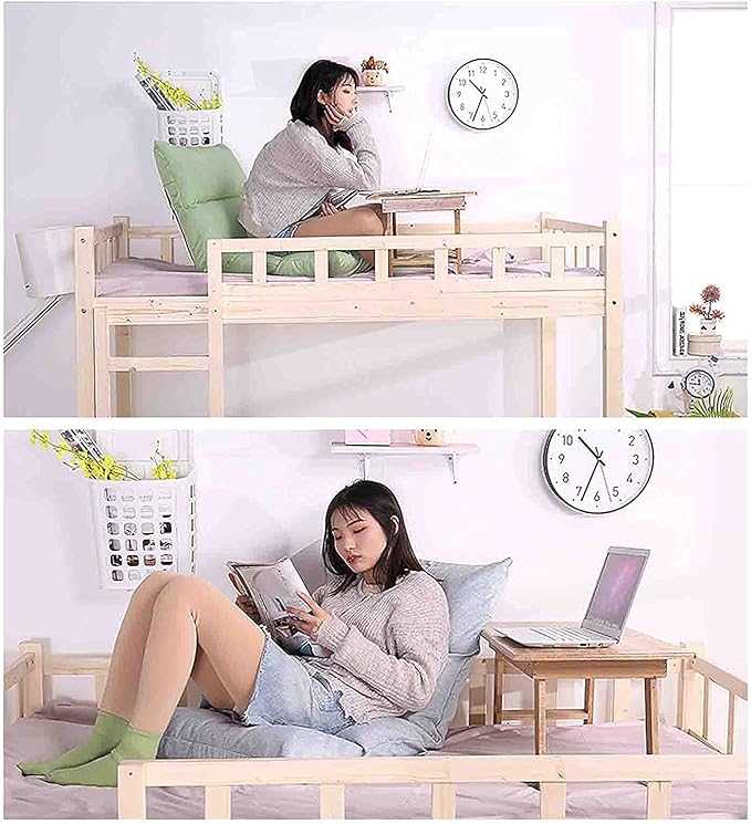 Floor Gaming Chair Fold Up Balcony Chair Tatami Mat Window Seat Cushion Back Support Chair Ergonomic Cushions for Bed (Color : Blue)