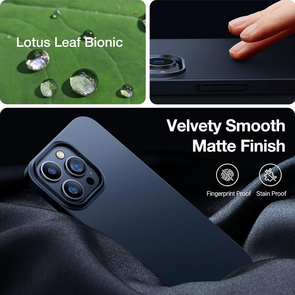 TORRAS Magnetic Slim-Fit Case for iPhone 14 Pro Max, Ultra-Thin, Compatible with MagSafe, Matte Hard PC Cover,