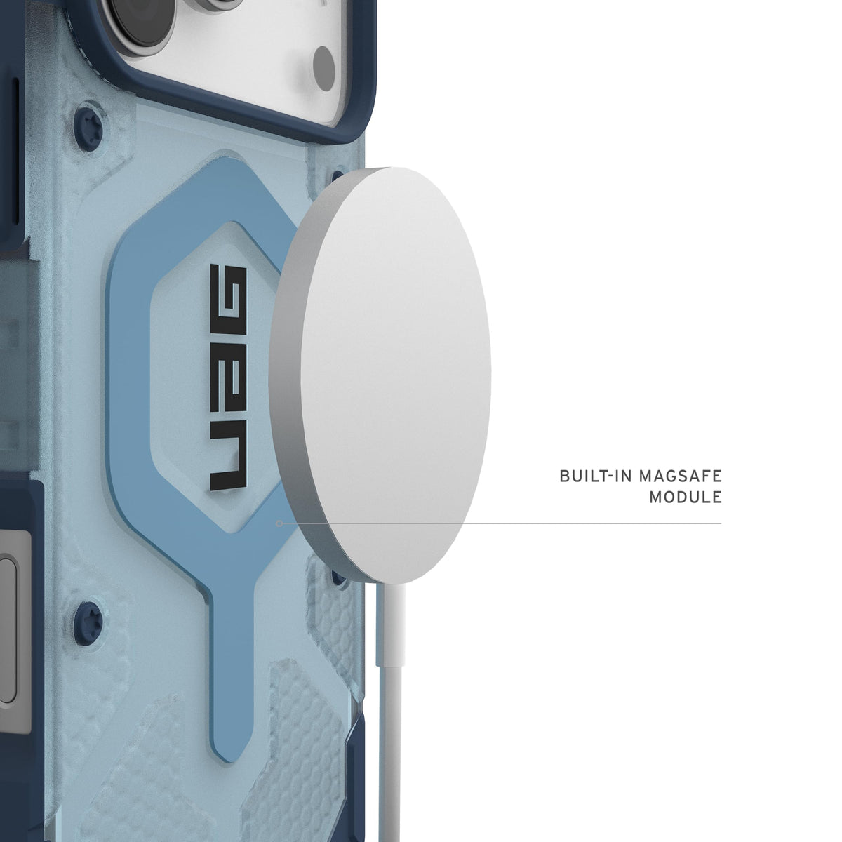 URBAN ARMOR GEAR UAG Designed for iPhone 17 Pro Max Case Pathfinder Clear + Wrist Lanyard Bundle - Compatible with MagSafe Military Grade Protective
