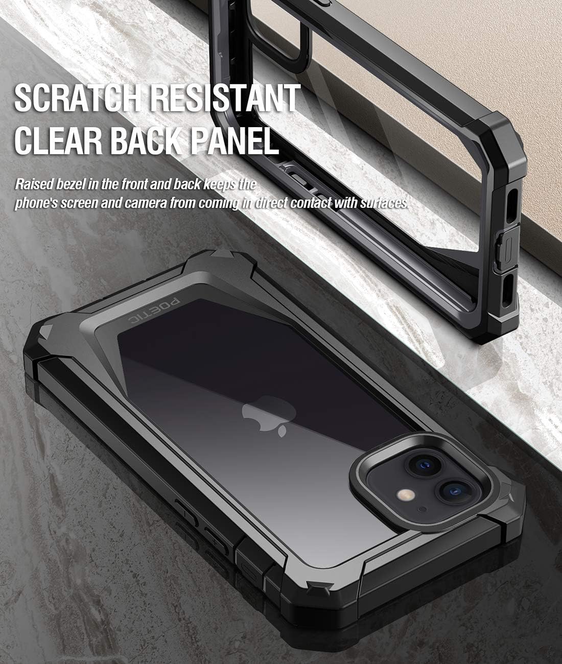 Poetic Guardian Series Case for iPhone 12 mini - Full-Body Hybrid Shockproof Protective Rugged Clear Bumper