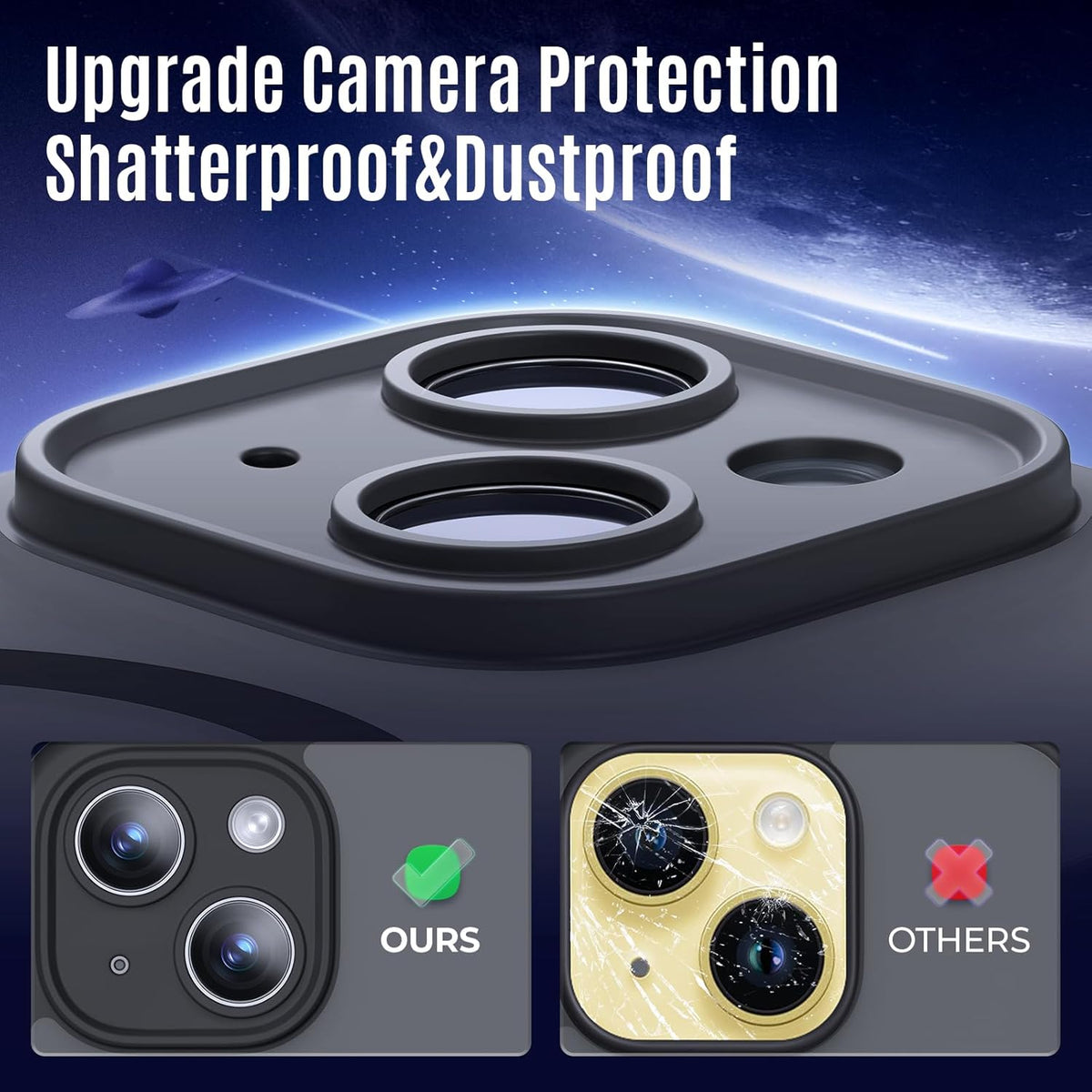 Designed for iPhone 14 Case, Compatible with MagSafe, with Privacy Screen Protectors X2, [Camera Protection] [15FT Military Drop Protection] Shockproof Phone Case, 6.1", Black