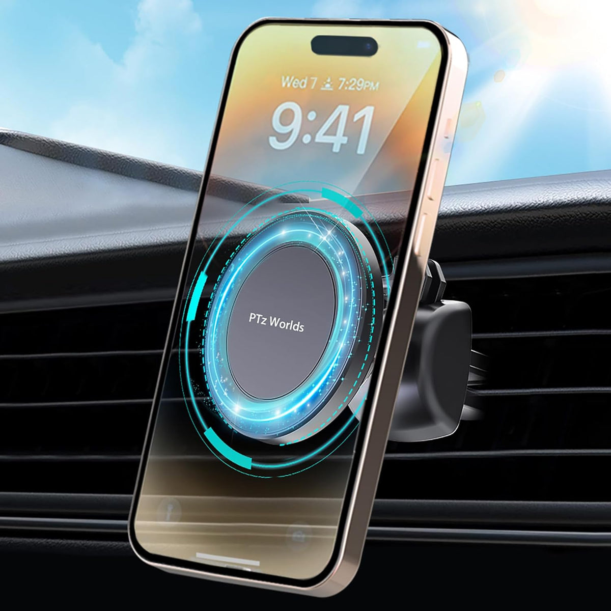 Car Vent Phone Mount - Magnetic Phone Holder for Car, Very Strong Magnet, Upgrade Twist Lock AC Mount, Compatible with MagSafe, iPhone, Galaxy, Pixel & Other Smartphones, 360 Adjustable