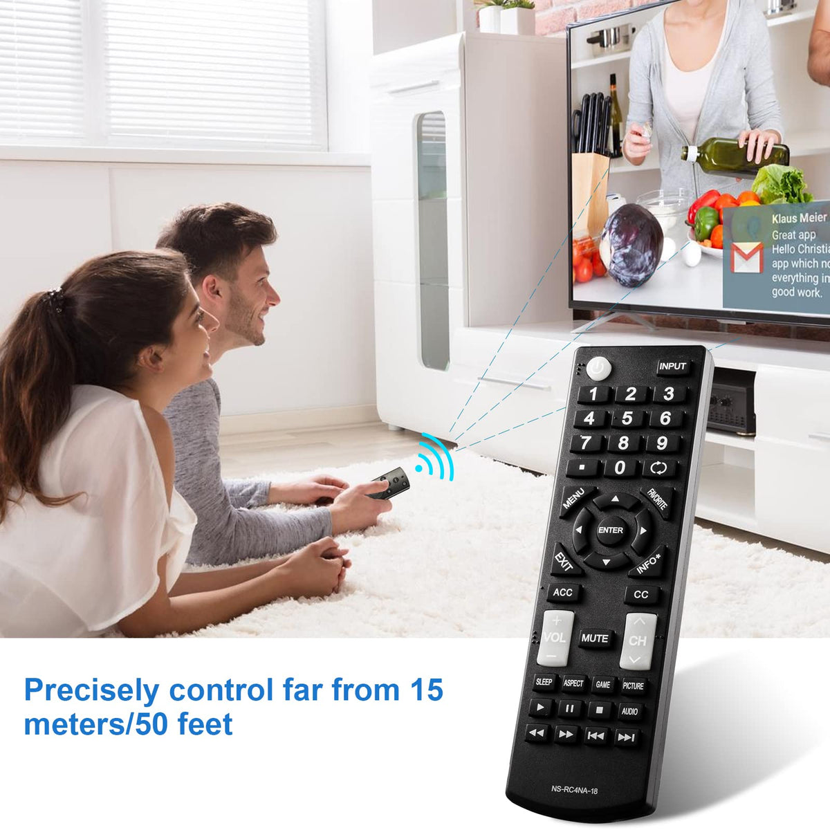 New Universal Replacement Remote Control Fit for All Insignia TVs One Year Warranty