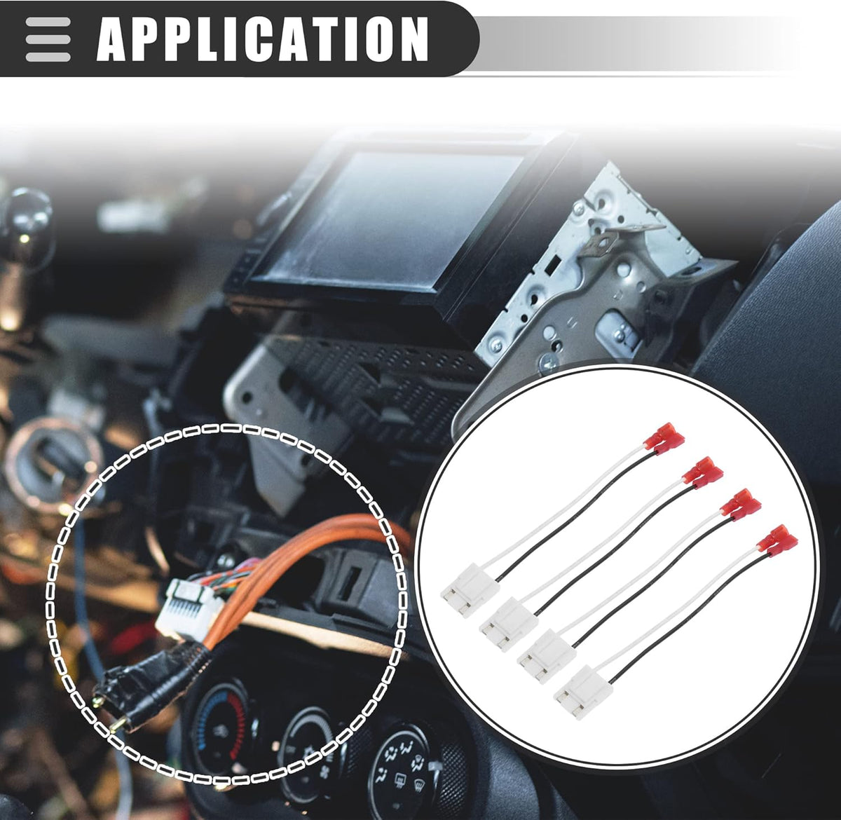 Motoforti Car Speaker Connector Wire Harness Adapter for GMC C1500 Suburban 1992-1994, 4 Pcs