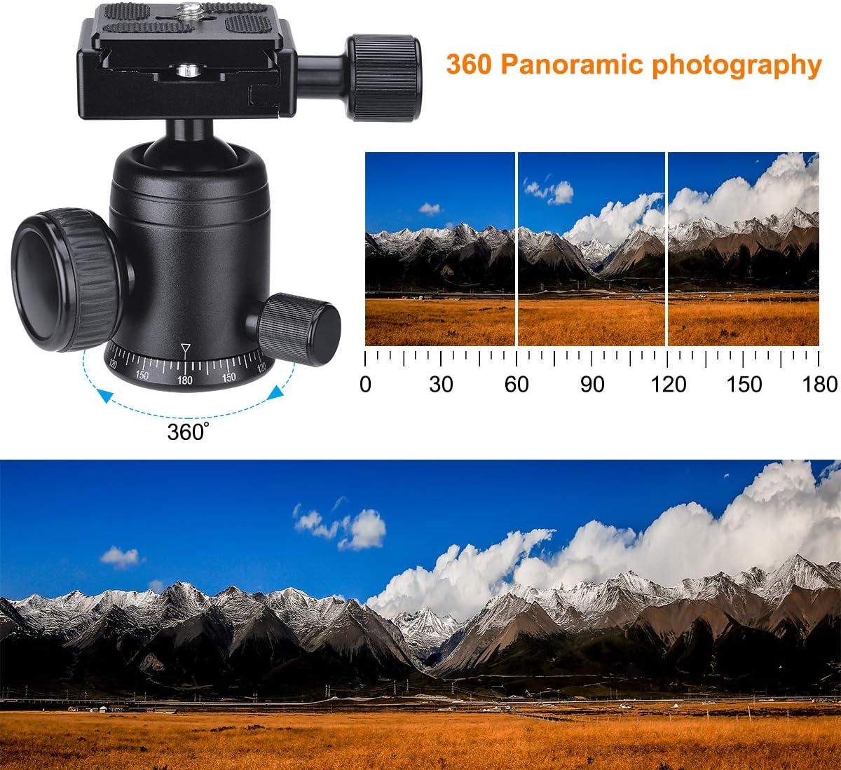 Professional Heavy Duty (20 lbs Load) DSLR Mirorrless Camera Suction Cup Car Mount Camcorder Vehicle Holder w/ 360°Panorama Ball Head + Quick Release Plate Compatible with Nikon Canon Sony RED BM