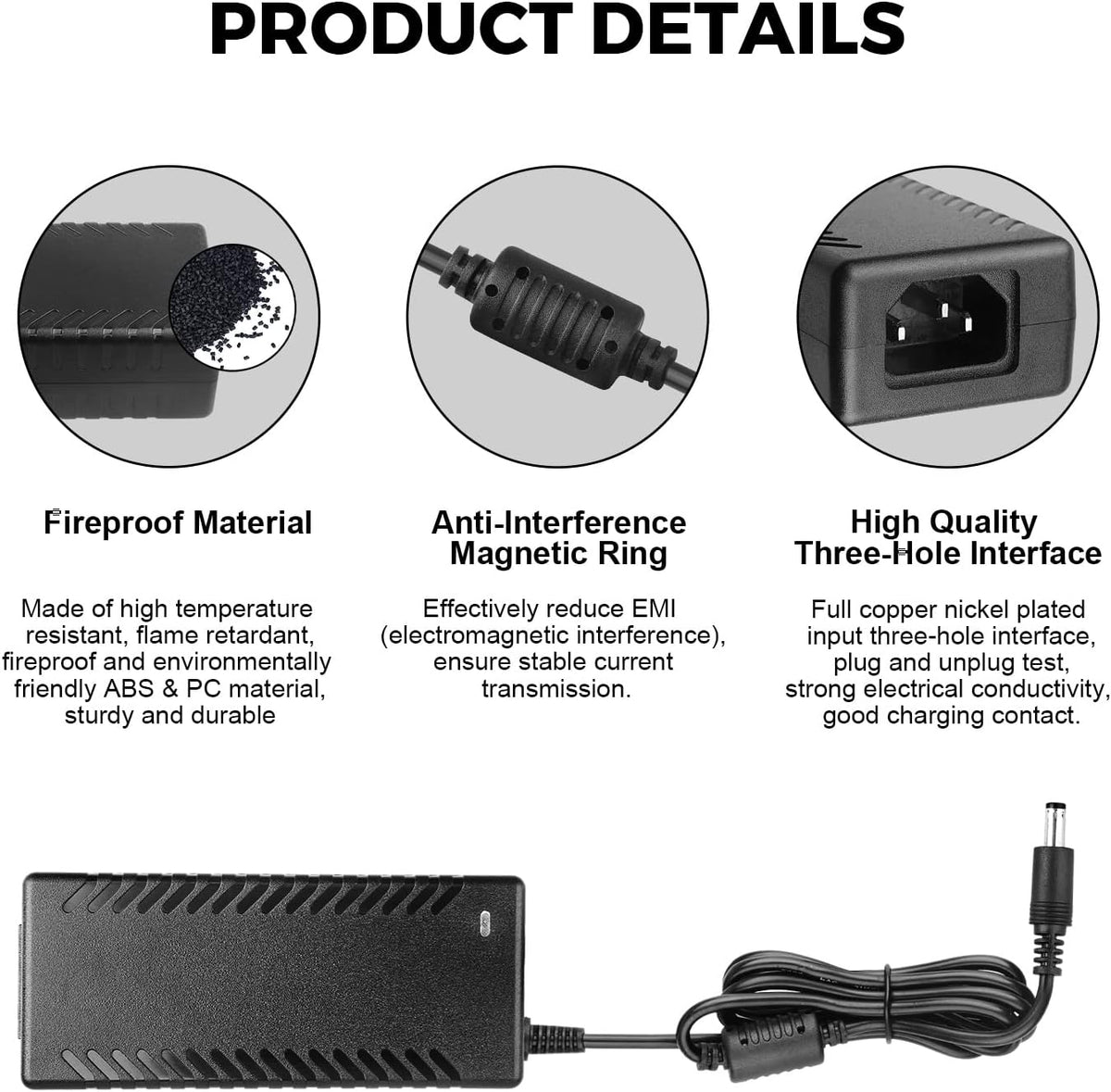LeTaoXing 48V 2A Power Supply, AC to DC 48V 2A 96W Adapter for PoE Switch CCTV Camera Router Control System