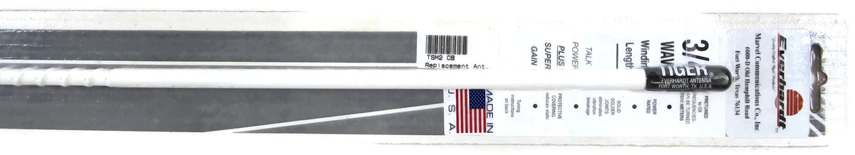 Lot of 2 Everhardt TSM2-W 3/4 Wave 2 ft Fiberglass “Super Flexâ€ CB Radio Antenna - White