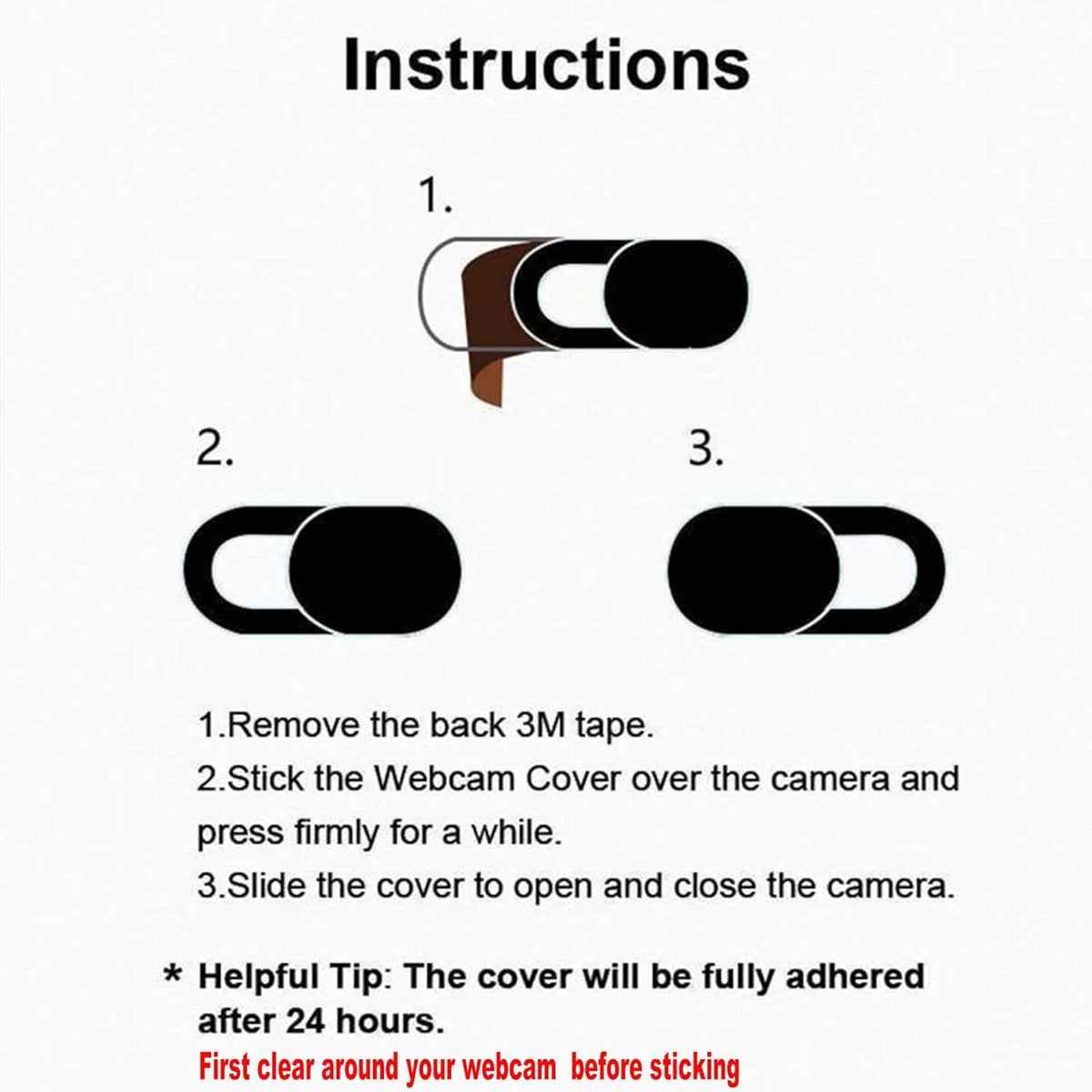 iBarbe [6 Pack] 0.027in Webcam Cover Slide Ultra Thin Web Camera Cover fits Laptop, Desktop, PC, Macboook Pro, iMac