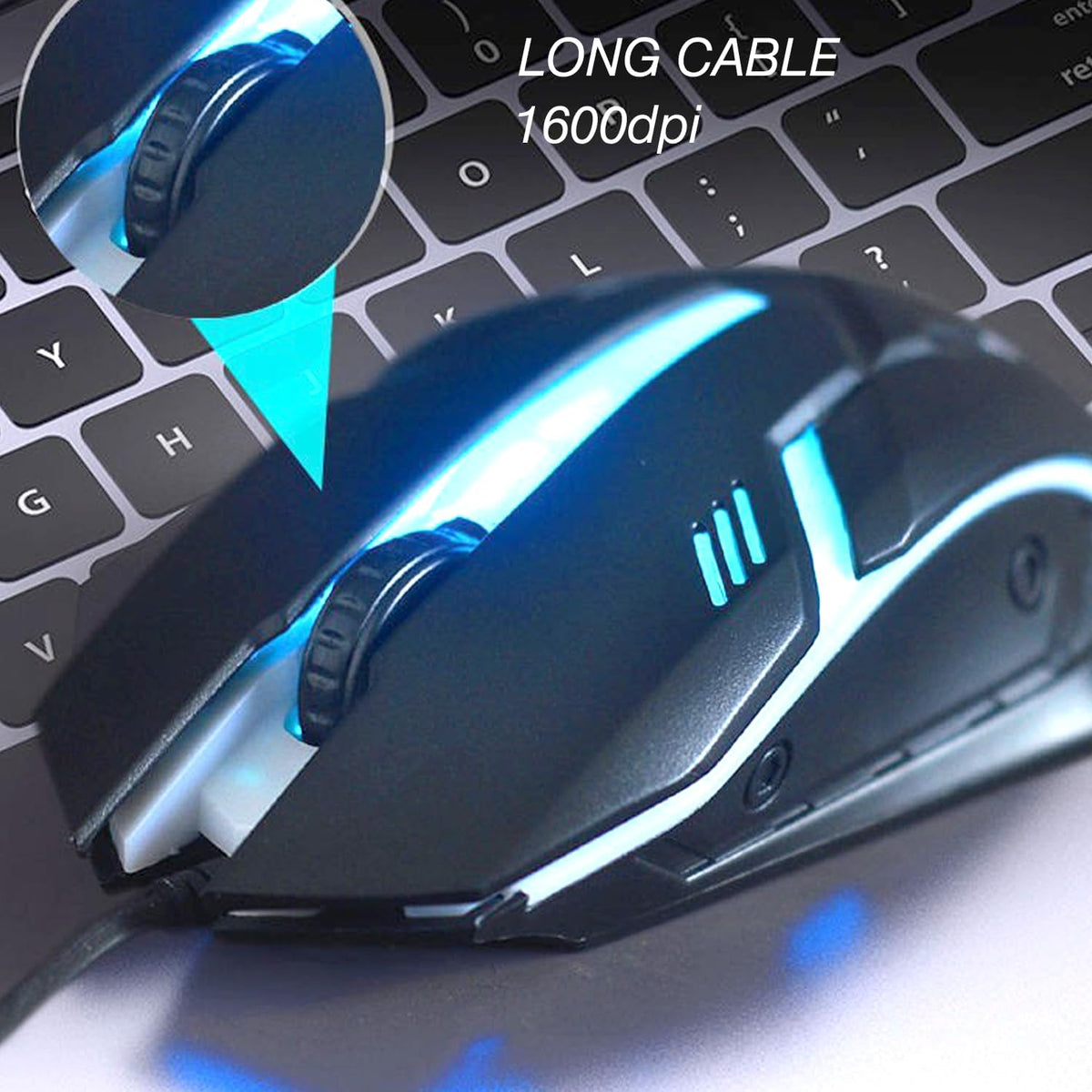 Long USB A Mouse 25FT, High Performance Wired Mouse for Windows PC, Laptop, Notebook, Mac, Chromebook