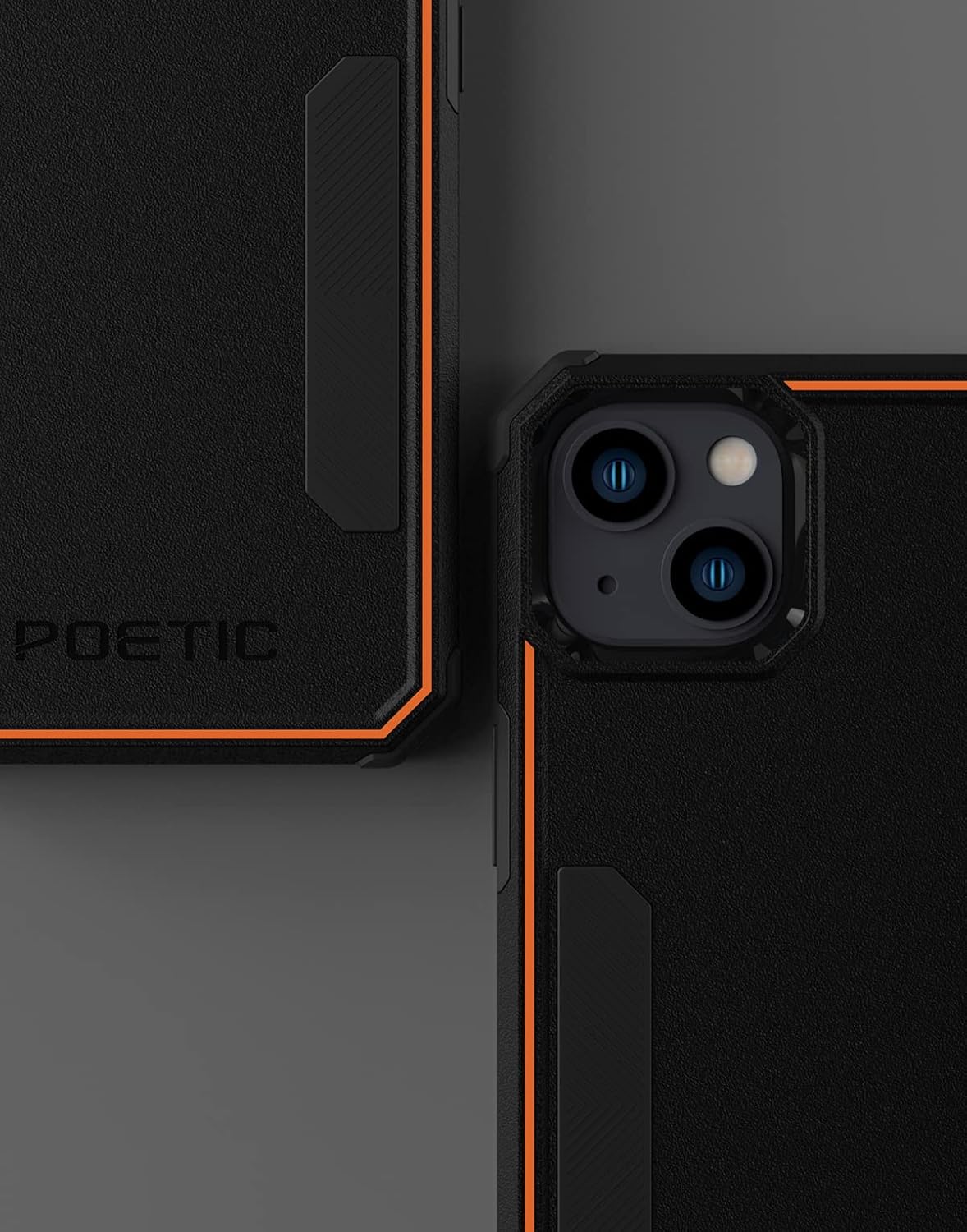 Poetic Neon Series Case for iPhone 13, Dual Layer Heavy Duty Slim Shockproof Protective Case, Black