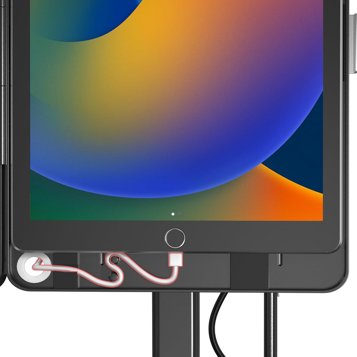Dual Kiosk Stand – CTA Dual Security Kiosk Stand with Locking Case, Cable, and 360-Degree Rotating Base – Compatible with iPad 7th/ 8th/ 9th Gen 10.2-inch, iPad Air 4, (PAD-ASKB10) – Black
