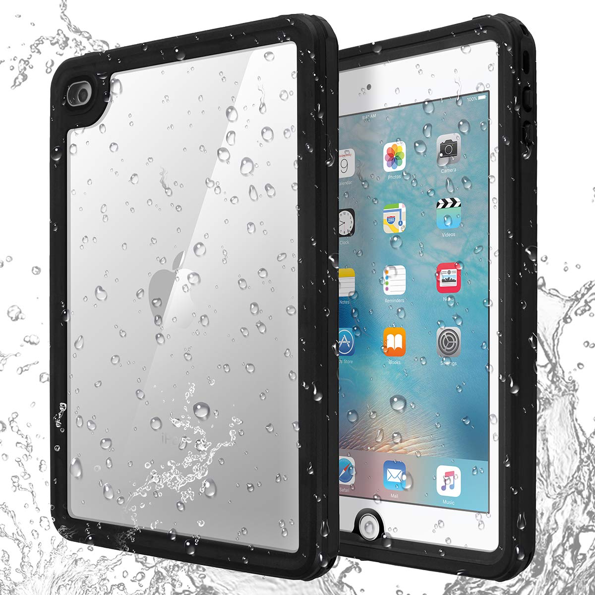 Aicase Ipad Mini 4, Lanyard Built-In Screen Protector Rugged Shockproof Ip68 Waterproof Case