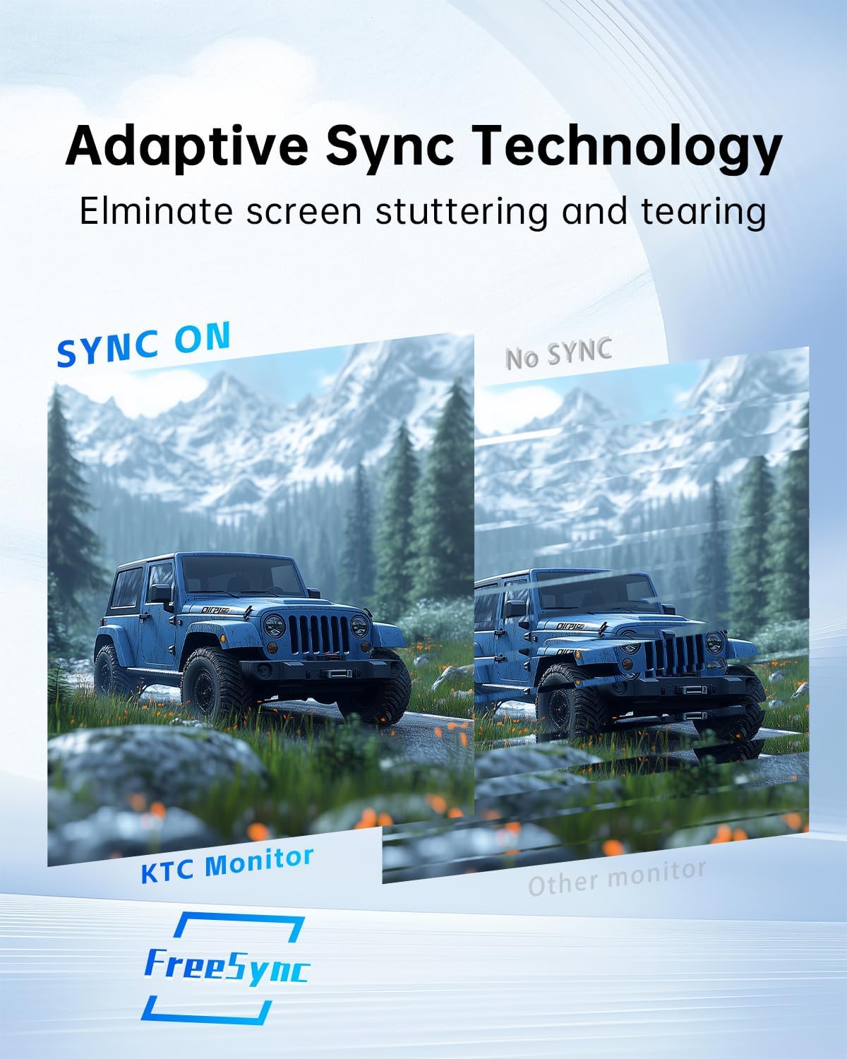 KTC 27 Inch Computer Monitor - QHD (2560 x 1440) Display, Up to 120Hz Monitor, IPS Panel, 123% sRGB, HDMI 2.0 x 2 & DP 1.4 x1, Adaptive Sync, Eye-Friendly Screen PC Monitors for Work Gaming, H27D9