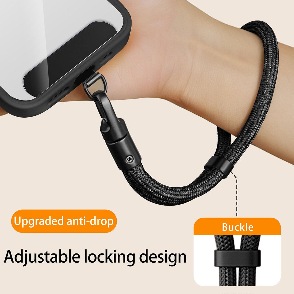 Phones Strap Lanyard, Phone Camera Wrist Strap Wrist Lanyard for iPhone Case Camera, Anti Theft Lanyard with 360° Rotating Hook, Chain Wristlet for Travel