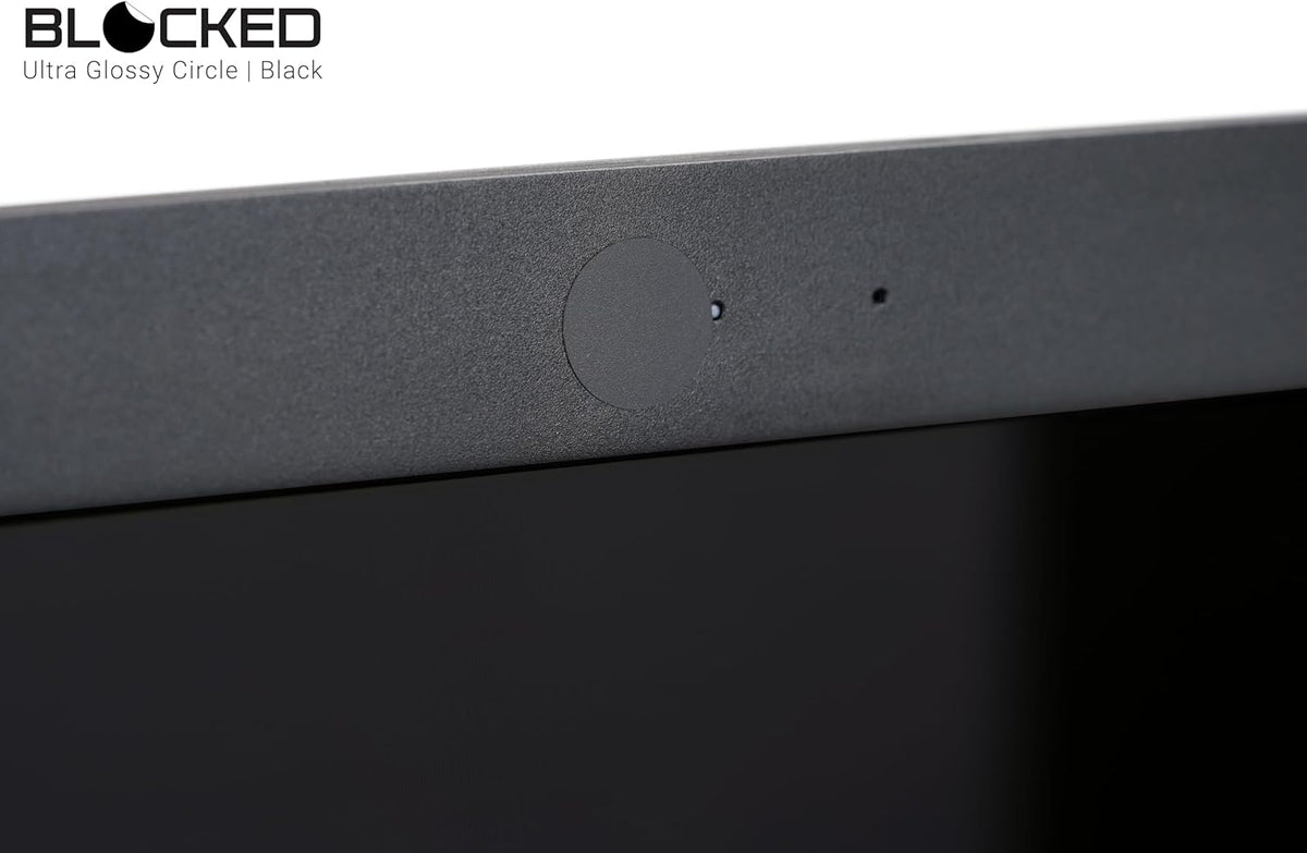 Stackable Webcam/Camera Vinyl Covers | 95 Low-Tack Restickable Webcam Sticker | 5-Sizes | Black 95-Pack (Muted Matte)