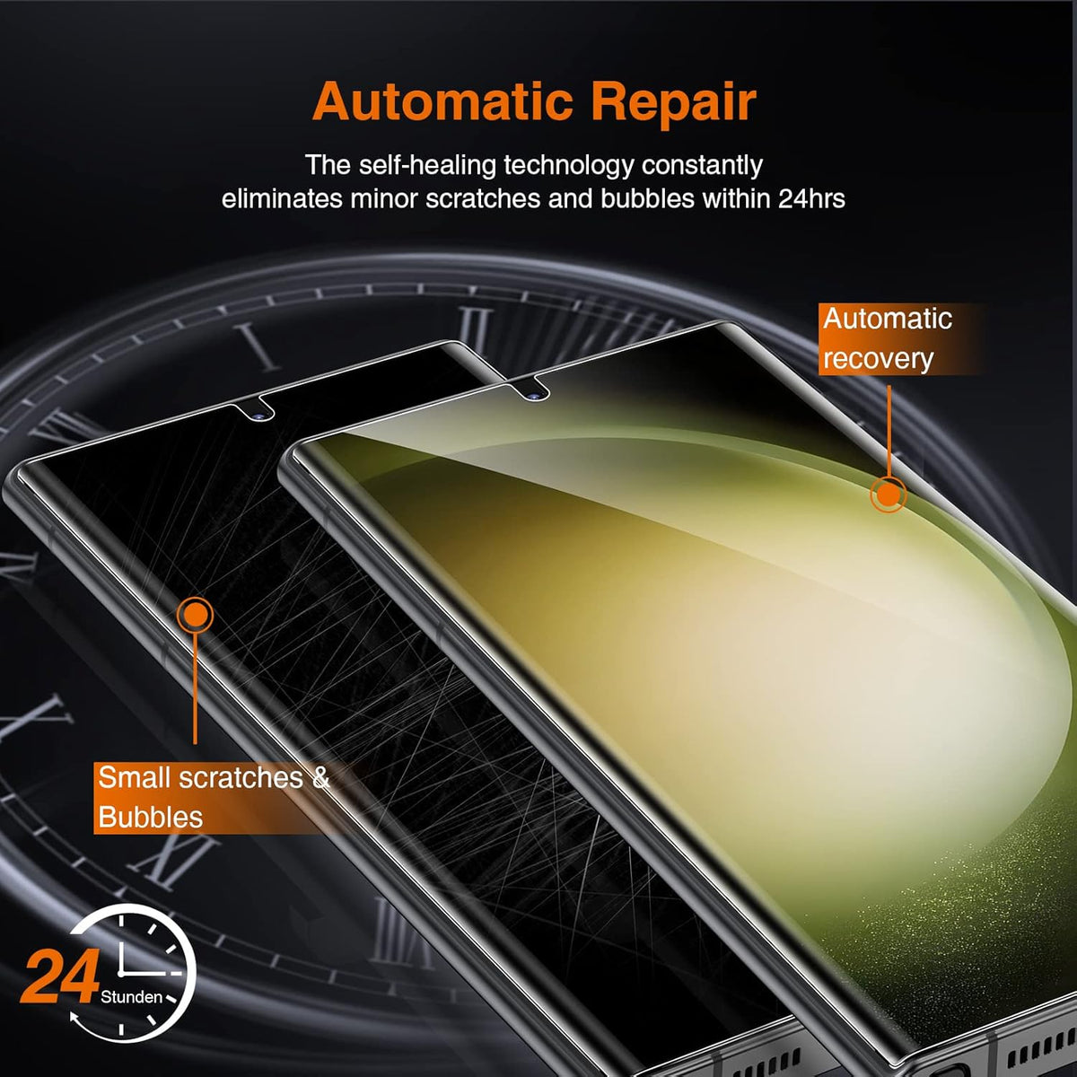 Samsung Galaxy S23 Ultra Screen Protector 2 Pack [Soft TPU Film] + 2 Pack Camera Lens Protector [Touch Sensitive] 3D