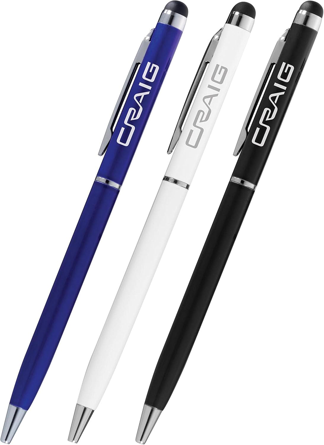 Craig Capacitive Stylus Ballpoint Pen for iPad, iPhone - 3-Pack for Capacitive Touch Display