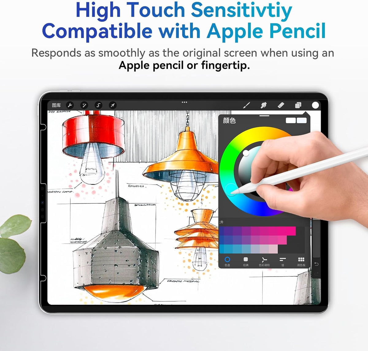 Protescreen Magnetic Privacy Filter for iPad Pro 13 Inch 7th (2024, M4), 1 Count, Matte, Polyethylene Terephthalate, 12.9 inches, 1x1 inches, Blue Light Block, Anti-Glare, Anti-Spy