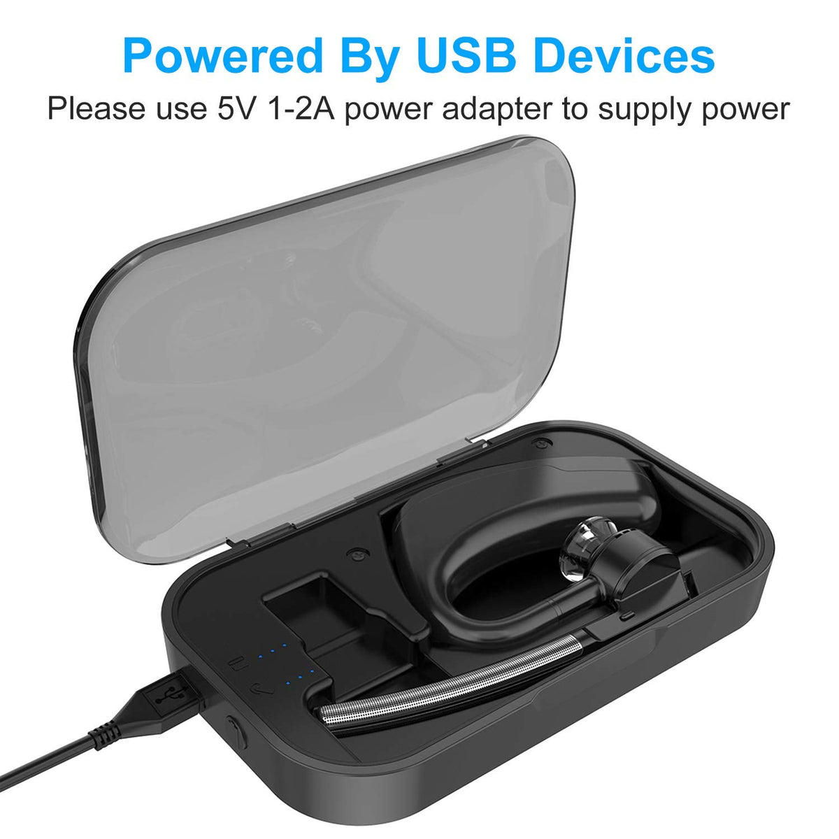 Power Charging Case Compatible with Plantronics Voyager Legend Headset, 2 in 1 Portable Charge Case with LED Indicator (Charging case only; Not