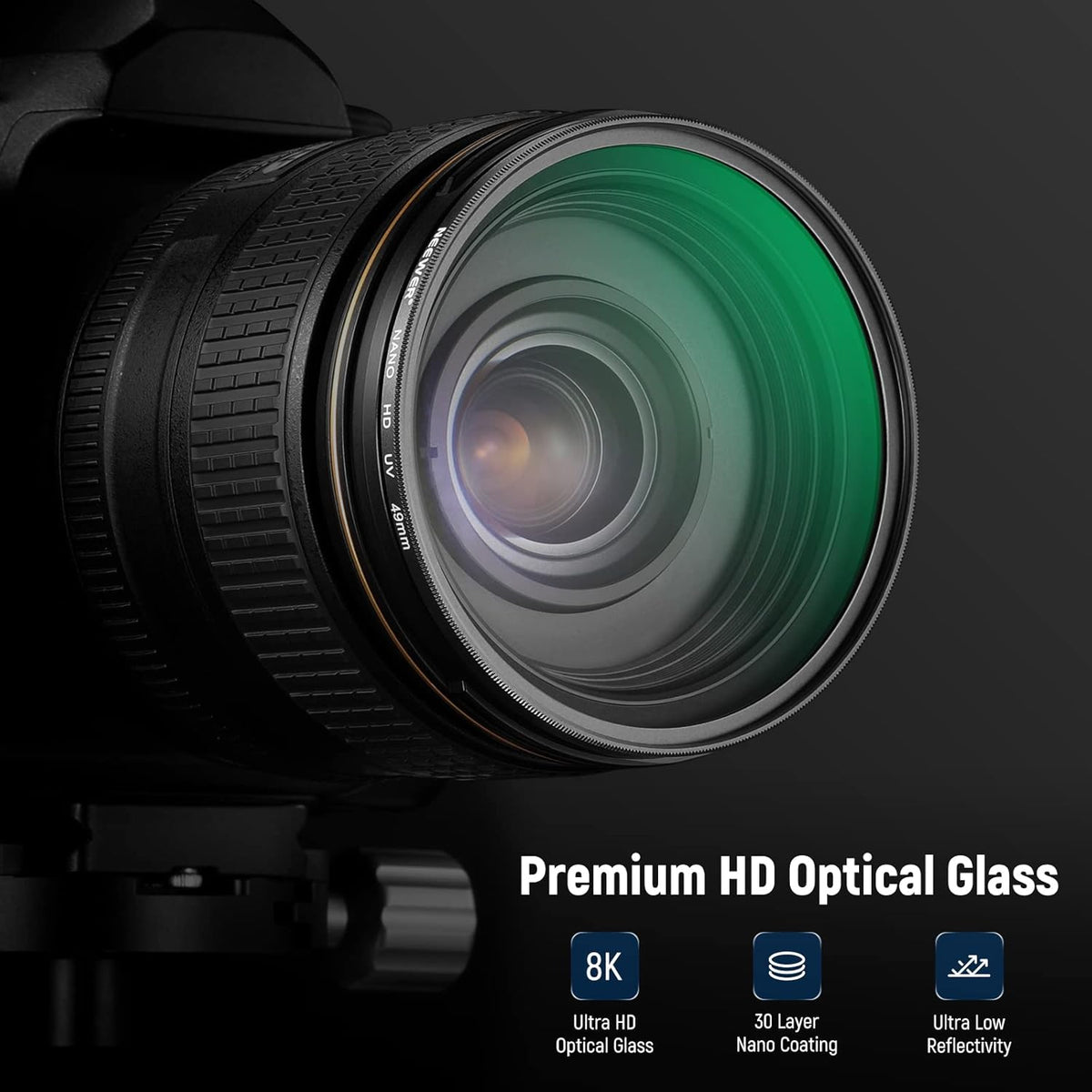 NEEWER 49mm CPL UV Lens Filter Kit, Circular Polarizer and UV Protection Filter Set with HD Optical Glass