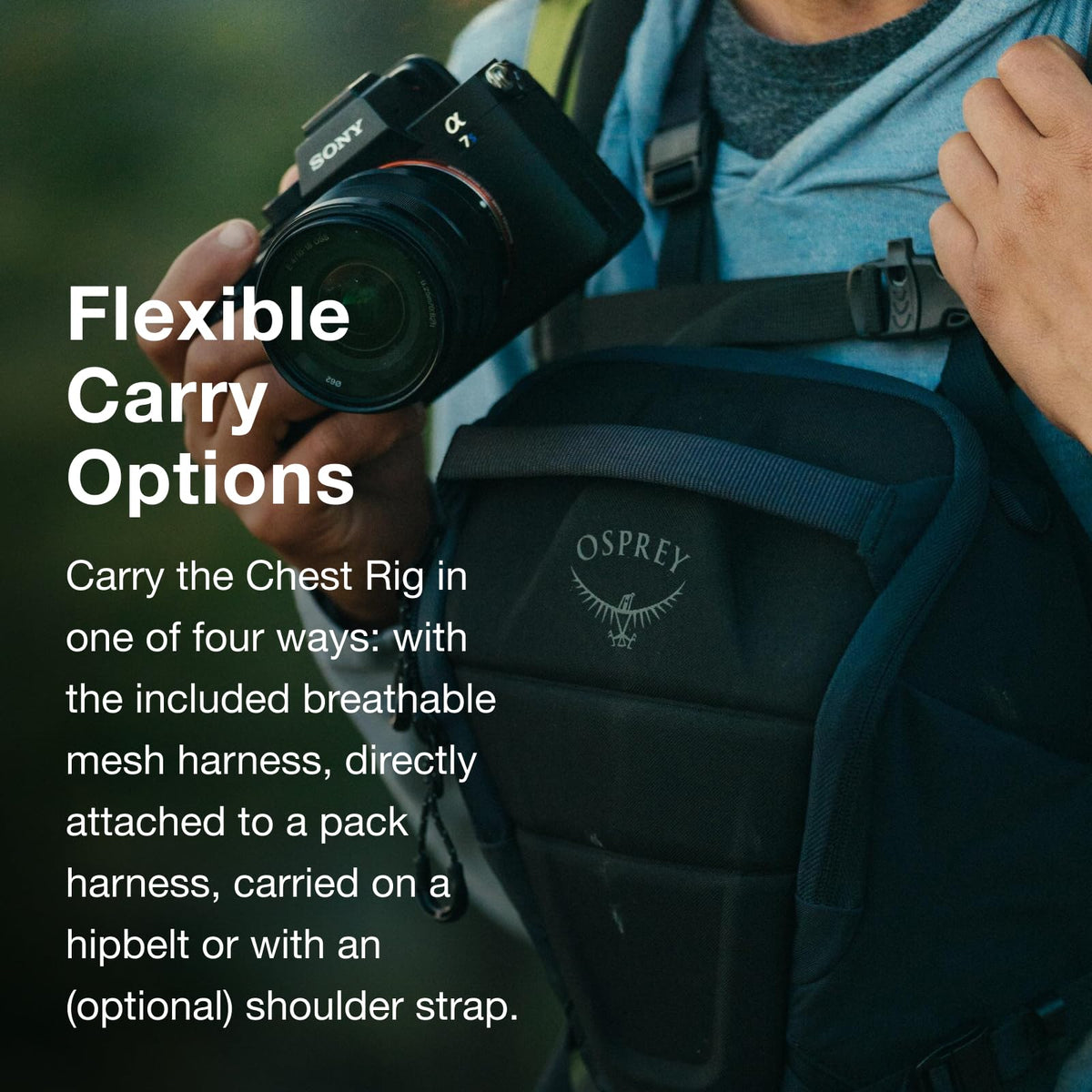 Osprey Camera Chest Rig, Charcoal Grey