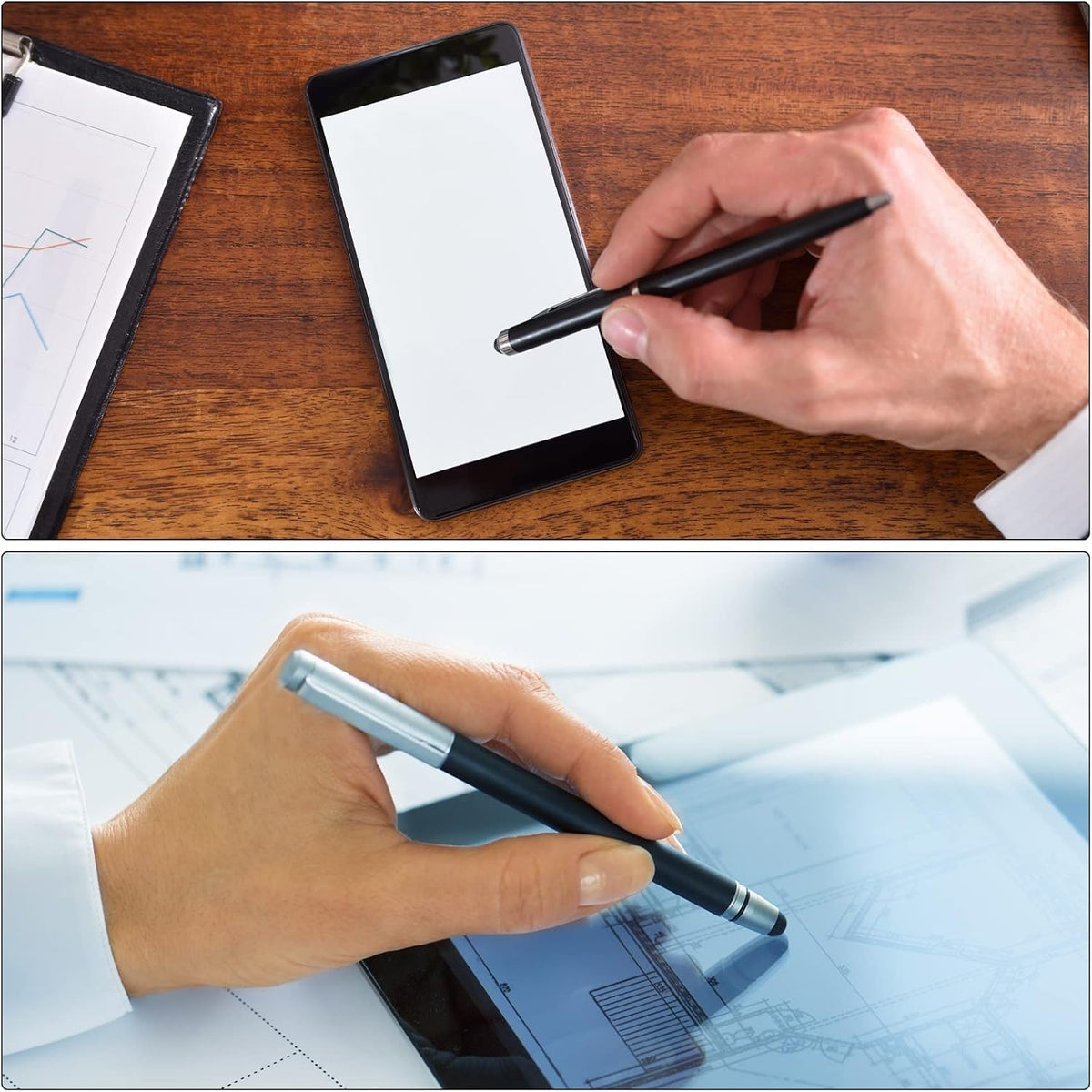 MECCANIXITY 24pcs 6mm Stylus Pen Fine Tips for Conductive Rubber Capacitive Touch Screen, Universal Replacement